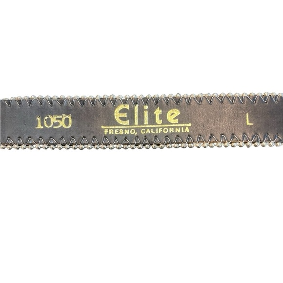 ??Elegant ELITE brand Silver & Black Women\'s Snakeskin Belt size L. Made in USA main image 8